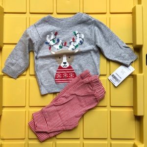 Carters- Christmas shirt/pant set
